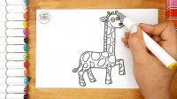 آموزش نقاشی زرافه  - آموزش نقاشی کودکان - نقاشی آسان - نقاشی کودک
