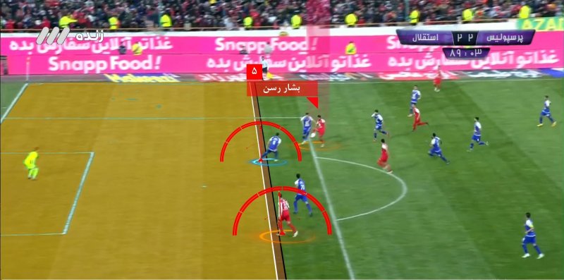 آنالیز گرافیکی دربی 92 پرسپولیس تهران - استقلال تهران