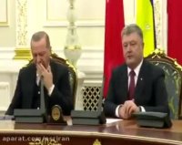 چرت زدن اردوغان در نشست خبری با رئیس جمهور اوکراین