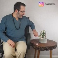 گلدان مدل جا وارمری لوله تک شاخه سایز 6 بتنی بی رنگ