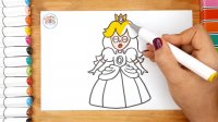 آموزش نقاشی پرنسس  - آموزش نقاشی کودکان - نقاشی آسان - نقاشی کودک