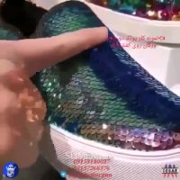 نمونه کار دستگاه پولک دو طرفه روی کفش