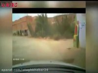 سقوط موتورسوار در چاه