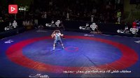 پیروزی فرزاد عموزاده در برابر حریف چینی در کشتی آزاد