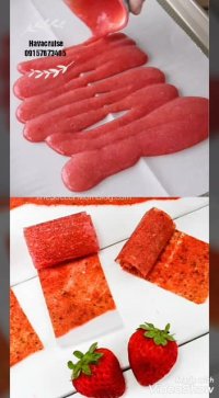 دستگاه خشک کن میوه هواکروز _طرزتهیه لواشک توت فرنگی