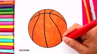 نقاشی کودکانه - توپ بسکتبال برای کودکان