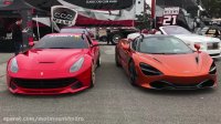 800HP Ferrari F12 vs McLaren 720S Drag Racing 1/2 Mile