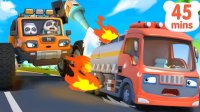 کارتون بیبی باس babybus : نجات تانکر حمل سوخت توسط ماشین آتش نشانی