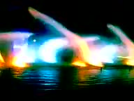 پارک ملت رشت ابشار نورانی در شب،رقص اب