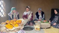 آشپزی در طبیعت گیلات : پخت نان لواش و سنتی در تنور
