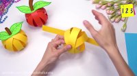 کاردستی جدید کودکانه/سیب کاغذی/کاردستی/آموزش ساخت کاردستی