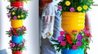 ساخت گلدان چند طبقه با بطری پلاستیکی دور ریختنی