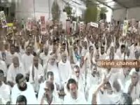 طنین فریاد مرگ بر آمریکا و مرگ بر اسرائیل در صحرای عرفه