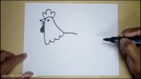 آموزش نقاشی خروس