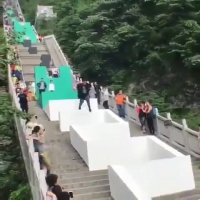 پارکور در دیوار چین