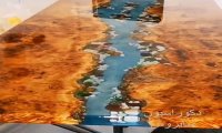 ساخت میز اپوکسی چوب طرح رودخانه در دکوراسیون سایروس