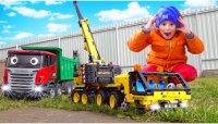 فیلم ماشین تصادفی چپ شدن کامیون حمل چوب - ماشین بازی با الکس