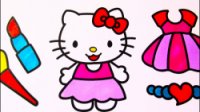 آموزش نقاشی به کودکان : طراحی شخصیت کارتونی Hello Kitty