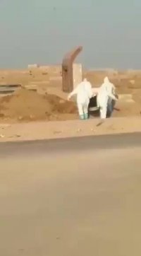 دفن جسد بیمار مبتلا به کرونا