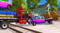 ماشین بازی طولانی - ماشین سنگین  - تاکسی - کامیون - ماشین اسباب بازی کودکانه
