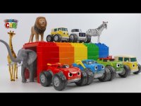 کارتون ماشین بازی کودکانه : لگوهای رنگی و جادویی