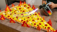 آشپزی لگویی مخصوص بزرگسالان - بزرگترین تیکه پیتزا با لگو