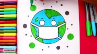 آموزش نقاشی کودکان | طراحی ویروس کرونا