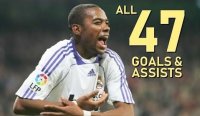 تمام 47 گل و پاس گل های روبینیو در رئال مادرید