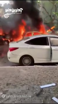 تصاویر جدید از تخریب و آتش در اثر موشک های ایرانی در تلاویو