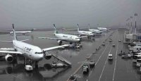حال و روز فرودگاه مهرآباد در یک روز بارانی