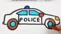 آموزش نقاشی به کودکان - ماشین پلیس