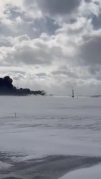 لحظه واژگونی هواپیما در کانادا