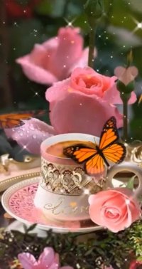 کلیپ صبح بخیر پروانه ای