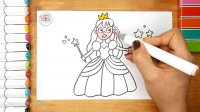 آموزش نقاشی پرنسس  - آموزش نقاشی کودکان - نقاشی آسان - نقاشی کودک