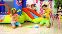 سرگرمی کودک - برنامه کودک ساشا - بازی های بادی فضای باز - تفریحی سرگرمی