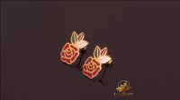 گوشواره گل رز
