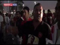 تجمع هوادران پرسپولیس مقابل در استادیوم بن زاید