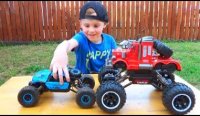 فیلم ماشین بازی کودکانه پسرانه با الکس :: مانستر تراک با چرخ های بزرگ