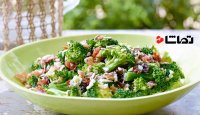 لذت آشپزی: سالاد بروکلی با سس کنجد و بادام هندی