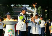 مشعل بازی های آسیایی روشن شد