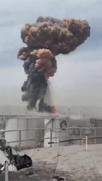 لحظه انفجار در بندرعباس