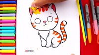 آموزش نقاشی به کودکان - گربه کوچولو