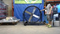 Maxess 48" Tilted Belt Drive Drum Fan Test