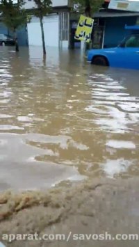 جاری شدن سیل در لنگرود