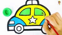 آموزش نقاشی به کودکان : ماشین پلیس