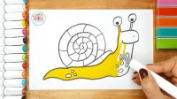 نقاشی حلزون کودک | آموزش نقاشی حلزون کودکان | نقاشی آسان کودک