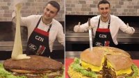 چیزبرگر غول پیکر با محمد بوراک آشپز محبوب ترکیه ای