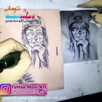 تمرین تتو هنرجویان عزیز روی پوست