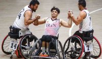 مراسم اهدای مدال طلای ایران در بسکتبال با ویلچر