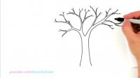 ﻿آموزش گام  به  گام نقاشی درخت پاییزی به کودکان عزیز